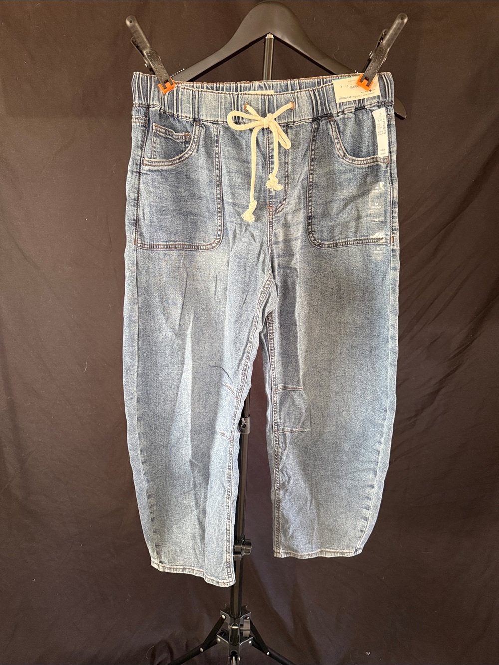 Maurices Light Blue Relaxed Drawstring Jeans